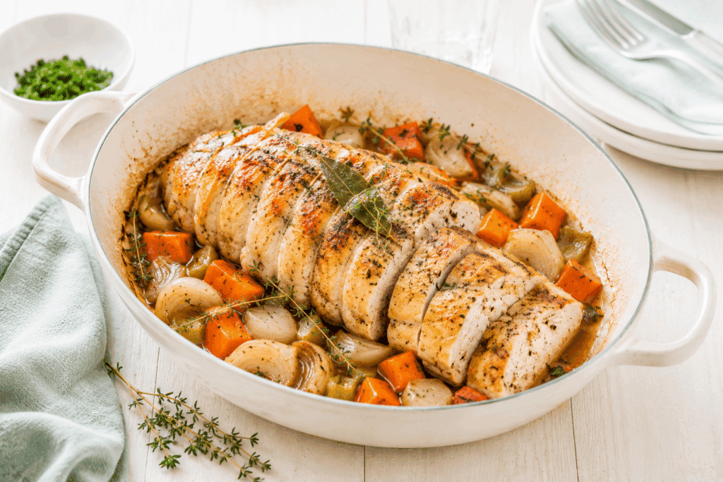 kiprollade maken in slowcooker