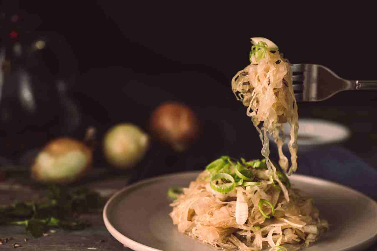 zuurkoolstampot gemaakt in de slowcooker