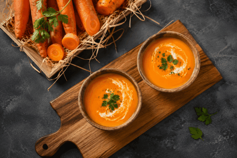 Wortelsoep uit de slowcooker – met honing en verse kruiden
