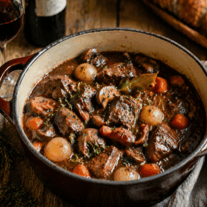 boeuf bourguignon uit de slowcooker
