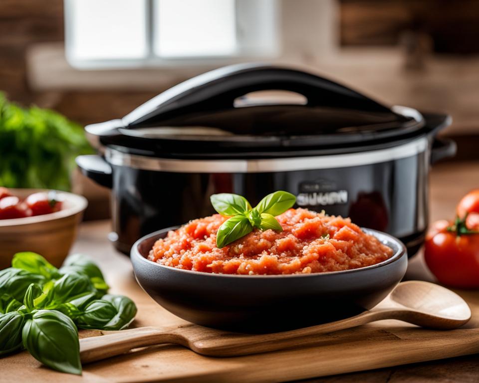 Goedkope slowcooker tomatenrisotto