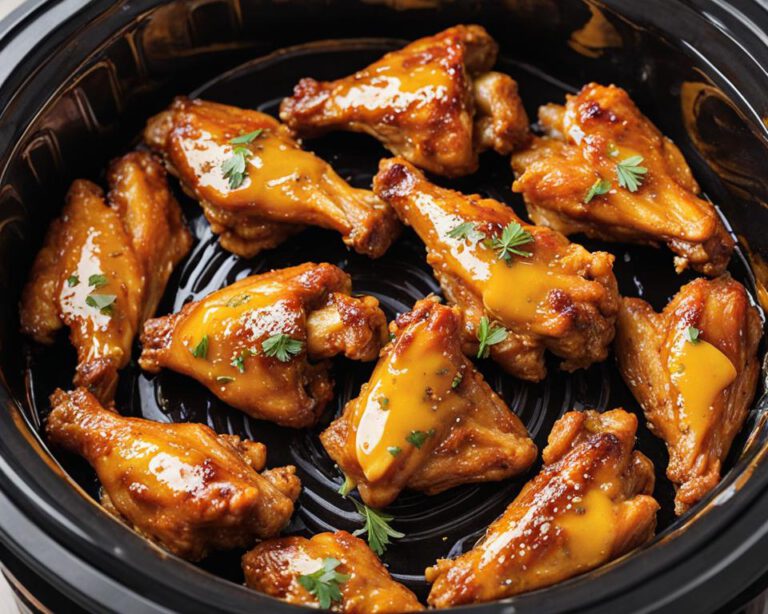 Honing mosterd kippenvleugels uit de slowcooker