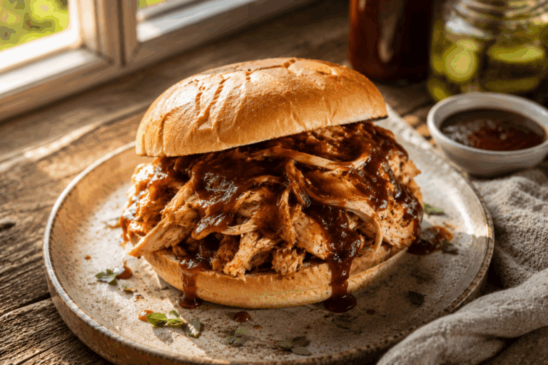 Barbecuesandwich in zonneschijn