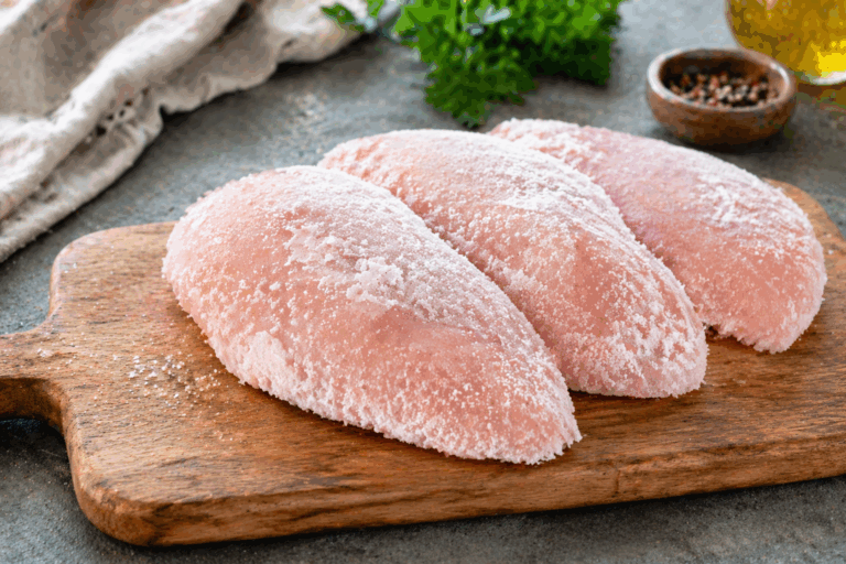 bevroren kipfilet voor gebruik in de slowcooker